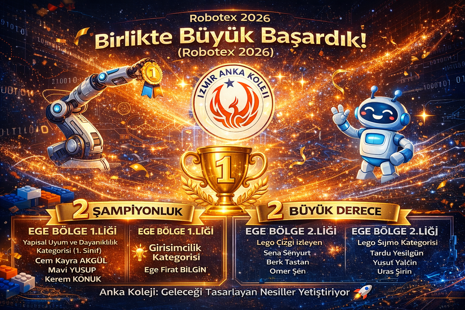 Robotex 2026’da Anka Koleji Rüzgarı: 2 Şampiyonluk, 2 Büyük Derece!